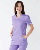 Медицинская рубашка женская Топаз лавандовая